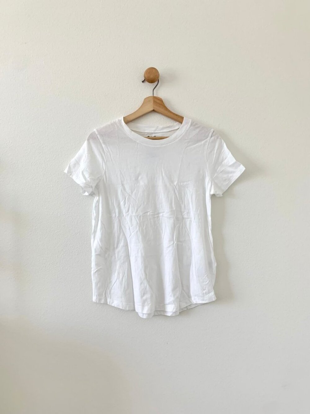 Madewell White Crew Short Sleeves Basic Solid Tee Shirt Top Small